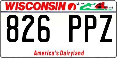 WI license plate 826PPZ