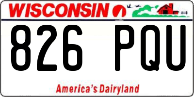 WI license plate 826PQU