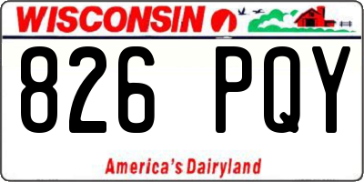 WI license plate 826PQY