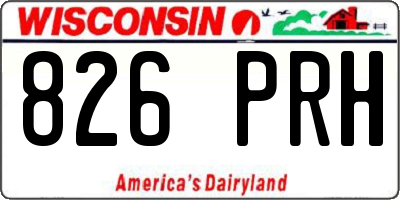 WI license plate 826PRH