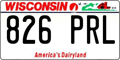 WI license plate 826PRL