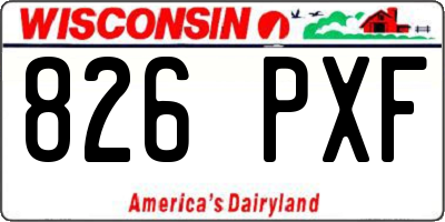 WI license plate 826PXF