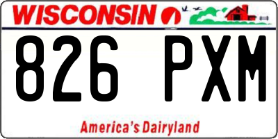 WI license plate 826PXM