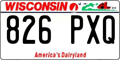 WI license plate 826PXQ