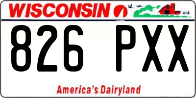 WI license plate 826PXX