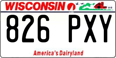 WI license plate 826PXY
