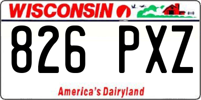 WI license plate 826PXZ