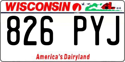 WI license plate 826PYJ