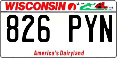 WI license plate 826PYN