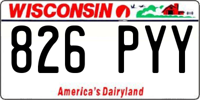 WI license plate 826PYY