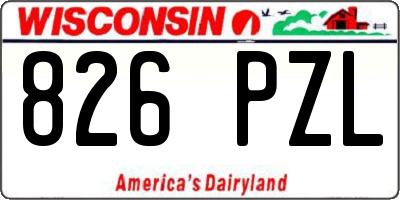 WI license plate 826PZL