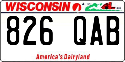 WI license plate 826QAB