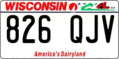 WI license plate 826QJV