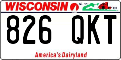 WI license plate 826QKT