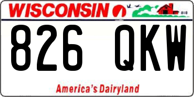 WI license plate 826QKW