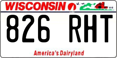 WI license plate 826RHT