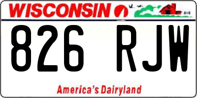 WI license plate 826RJW