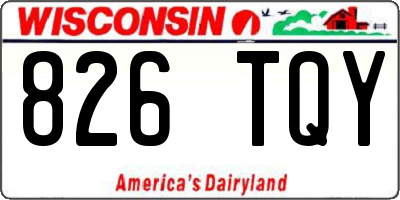 WI license plate 826TQY