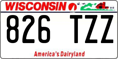 WI license plate 826TZZ