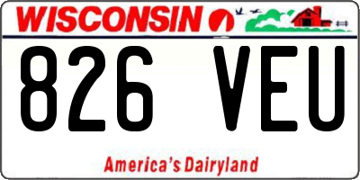 WI license plate 826VEU