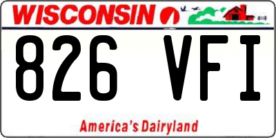 WI license plate 826VFI