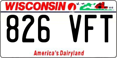 WI license plate 826VFT