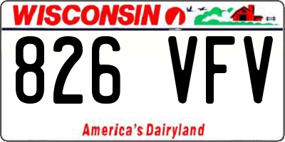 WI license plate 826VFV