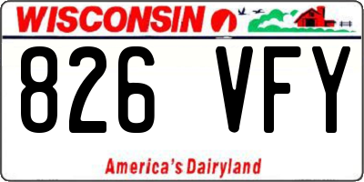 WI license plate 826VFY
