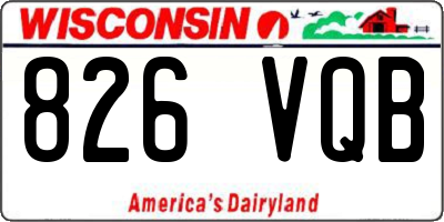 WI license plate 826VQB