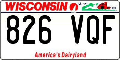 WI license plate 826VQF
