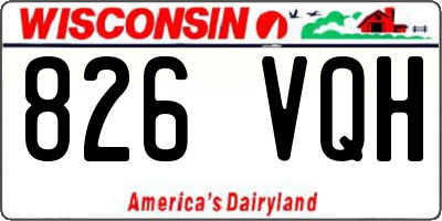 WI license plate 826VQH