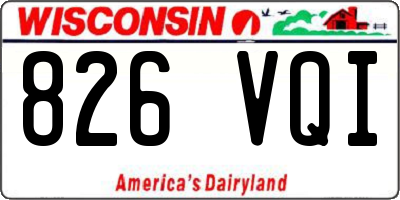 WI license plate 826VQI