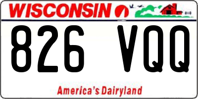 WI license plate 826VQQ