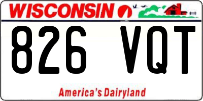 WI license plate 826VQT