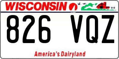 WI license plate 826VQZ