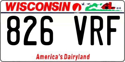 WI license plate 826VRF