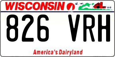 WI license plate 826VRH