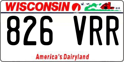 WI license plate 826VRR