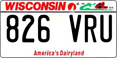 WI license plate 826VRU