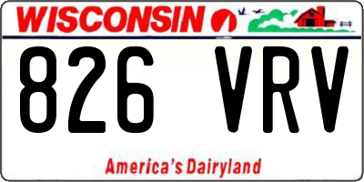 WI license plate 826VRV