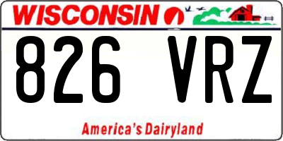 WI license plate 826VRZ
