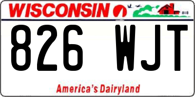 WI license plate 826WJT