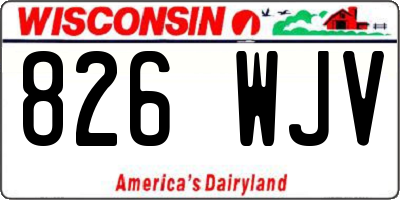 WI license plate 826WJV