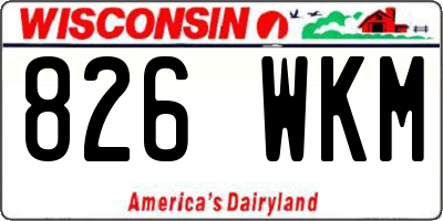 WI license plate 826WKM
