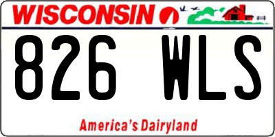 WI license plate 826WLS