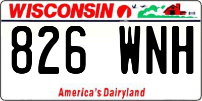 WI license plate 826WNH