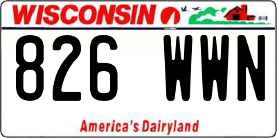 WI license plate 826WWN