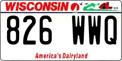 WI license plate 826WWQ