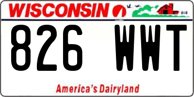 WI license plate 826WWT