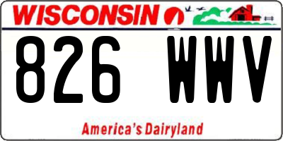 WI license plate 826WWV